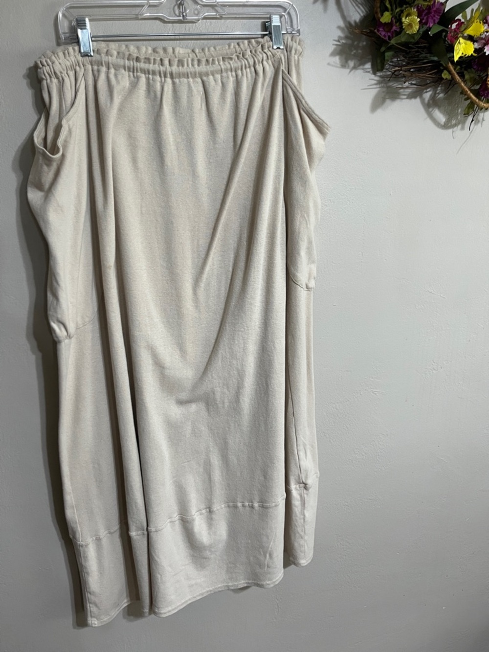 💐Free People Cream Midi Skirt with Drawstring Waist - Picture 6 of 11